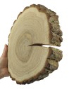 Holzscheibe Eiche, Durchmesser 25-30 cm, Dicke 6 cm, mit Rinde