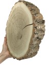 Holzscheibe Eiche, Durchmesser 20-25 cm, Dicke 6 cm, mit Rinde