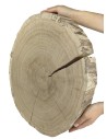 Holzscheibe Eiche, Durchmesser 40-45 cm, Dicke 6 cm, ohne Rinde