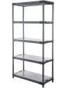 Plastikregal Kunststoffregal Steckregal  Jupiter-5-90 (180x90x46), 5 Böden, GRAU