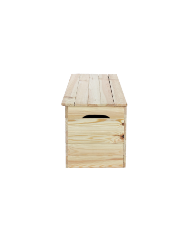 Truhe / Holztruhe - Holztruhe  Truhenbank Sitzbank  Spielzeugkiste - KUD, Size S (34x75x33 cm)/ unbehandelt - product 3