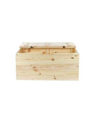 Truhe / Holztruhe - Holztruhe  Truhenbank Sitzbank  Spielzeugkiste - KUD, Size S (34x75x33 cm)/ unbehandelt - product 4