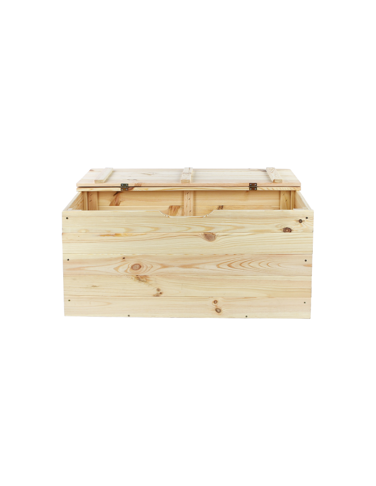Truhe / Holztruhe - Holztruhe  Truhenbank Sitzbank  Spielzeugkiste - KUD, Size S (34x75x33 cm)/ unbehandelt - product new.modo24.de 4