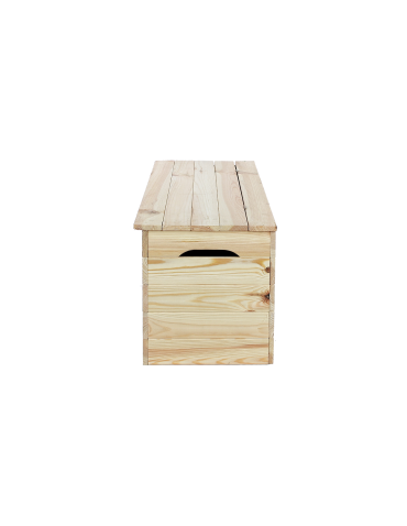 Truhe / Holztruhe - Holztruhe  Truhenbank Sitzbank  Spielzeugkiste - KUD, Size S (34x75x33 cm)/ unbehandelt - product 5