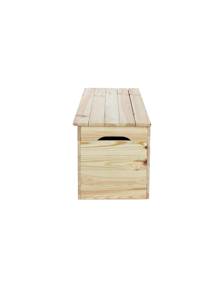 Truhe / Holztruhe - Holztruhe  Truhenbank Sitzbank  Spielzeugkiste - KUD, Size S (34x75x33 cm)/ unbehandelt - product new.modo24.de 5