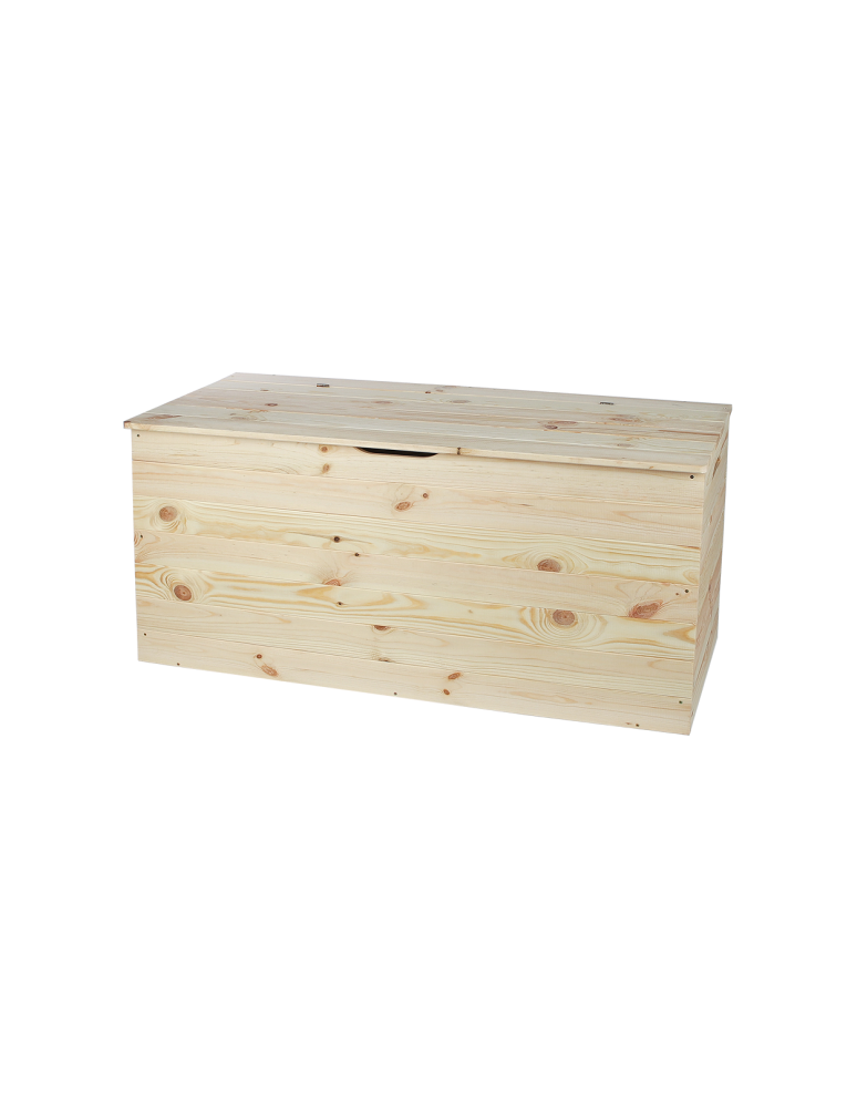 Truhe / Holztruhe - Holztruhe  Truhenbank Sitzbank  Spielzeugkiste - KUD, Size L (47x101x39 cm)/ unbehandelt - product new.modo24.de 1
