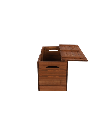 Truhe / Holztruhe - Holztruhe  Truhenbank Sitzbank  Spielzeugkiste - KUD, Size S (34x75x33 cm)/ gebeizt in Braun - product 3