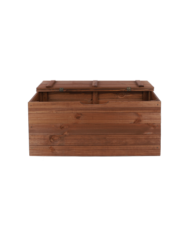 Truhe / Holztruhe - Holztruhe  Truhenbank Sitzbank  Spielzeugkiste - KUD, Size S (34x75x33 cm)/ gebeizt in Braun - product 4
