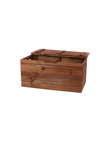 Truhe / Holztruhe - Holztruhe  Truhenbank Sitzbank  Spielzeugkiste - KUD, Size S (34x75x33 cm)/ gebeizt in Braun - product 5