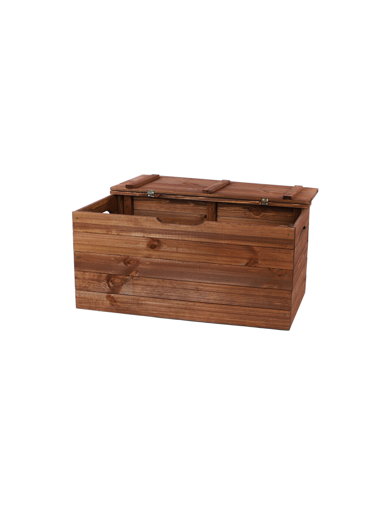 Truhe / Holztruhe - Holztruhe  Truhenbank Sitzbank  Spielzeugkiste - KUD, Size S (34x75x33 cm)/ gebeizt in Braun - product new.modo24.de 5