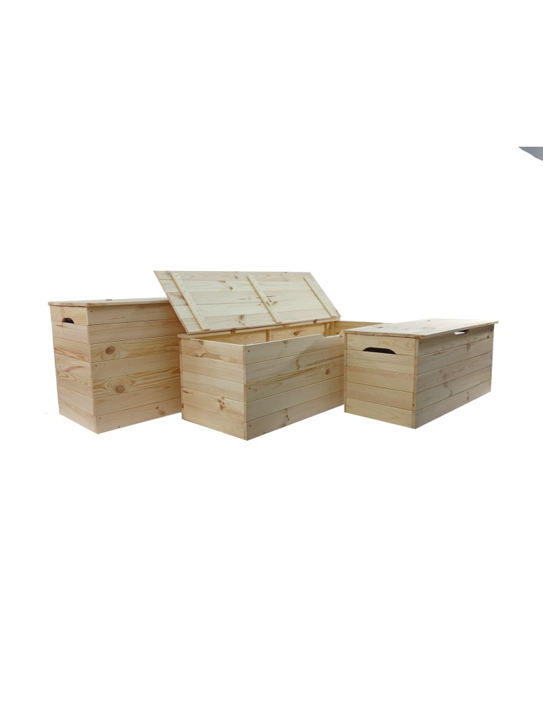 Truhe / Holztruhe - Holztruhe  Truhenbank Sitzbank  Spielzeugkiste - KUD, Size S (34x75x33 cm)/ unbehandelt - product new.modo24.de 6