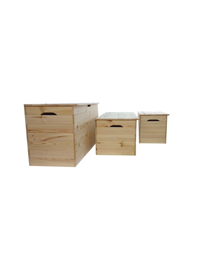 Truhe / Holztruhe - Holztruhe  Truhenbank Sitzbank  Spielzeugkiste - KUD, Size S (34x75x33 cm)/ unbehandelt - product new.modo24.de 8