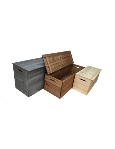 Truhe / Holztruhe - Holztruhe  Truhenbank Sitzbank  Spielzeugkiste - KUD, Size S (34x75x33 cm)/ unbehandelt - product 10