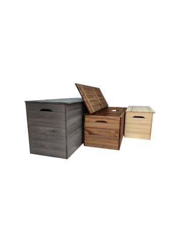 Truhe / Holztruhe - Holztruhe  Truhenbank Sitzbank  Spielzeugkiste - KUD, Size S (34x75x33 cm)/ unbehandelt - product 11