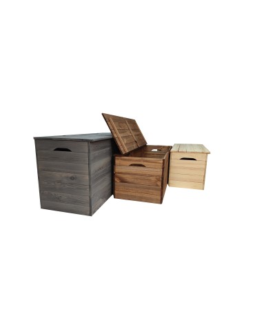 Truhe / Holztruhe - Holztruhe  Truhenbank Sitzbank  Spielzeugkiste - KUD, Size S (34x75x33 cm)/ unbehandelt - product 12