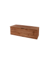 Holztruhe  Truhenbank Sitzbank  Spielzeugkiste - KUD, Size M (34x101x39 cm)/ gebeizt in Braun