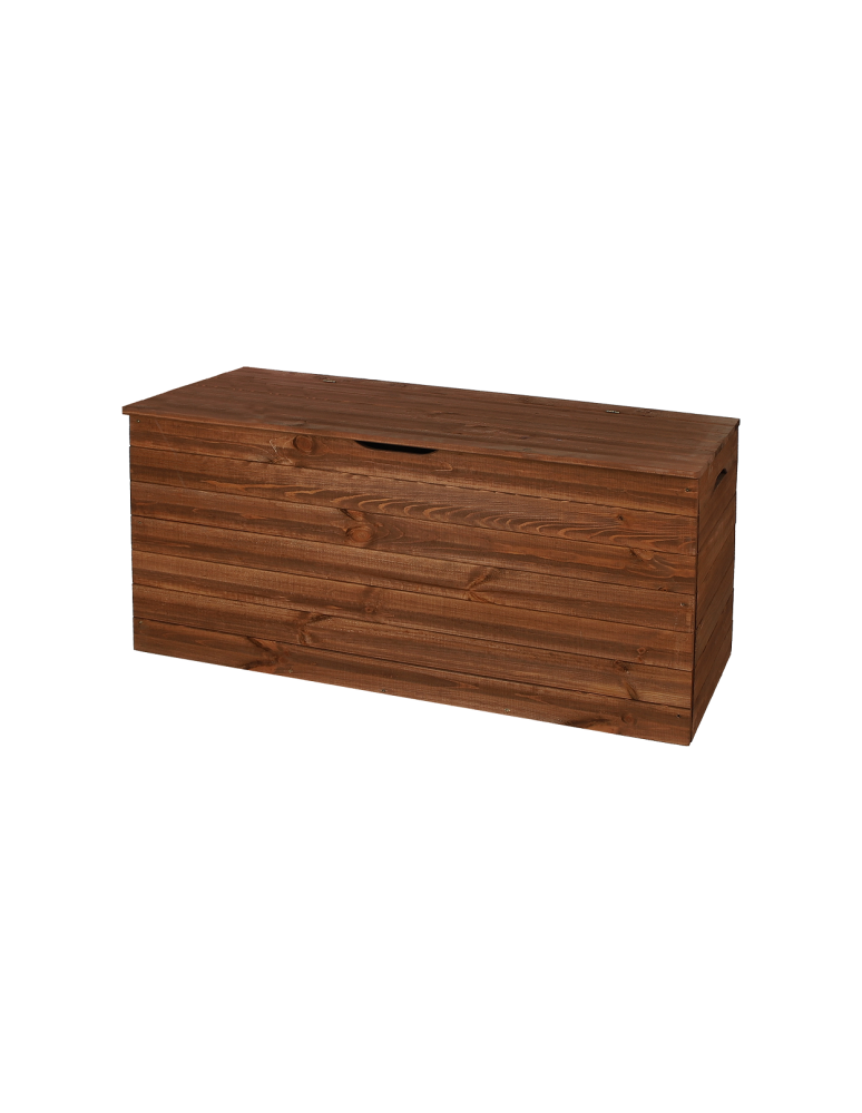 Truhe / Holztruhe - Holztruhe  Truhenbank Sitzbank  Spielzeugkiste - KUD, Size L (47x101x39 cm)/ gebeizt in Braun - produkt new.modo24.de 1