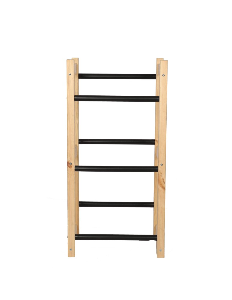 Holzregale - Kistenständer, Ständer für 3 Kisten, Serie RSR (108x55x32 cm), Kiefernholz unbehandelt / PCV-Schwarz - produkt new.modo24.de 1