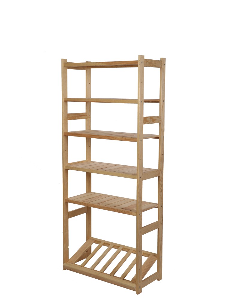 Serie LSR - Holzregal Serie LSR ( 162,6 x70x33 cm) , 6 Böden (P5, W0, K1) /Kiefernholz UNBEHANDELT - product new.modo24.de 1