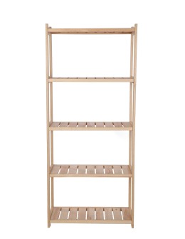 Holzregal Serie LSR ( 162,6 x70x33 cm) , 5 Böden (P5, W0, K0) /Kiefernholz UNBEHANDELT