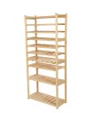 Holzregal Serie LSR ( 162,6 x70x33 cm) , 10 Böden (P4, W6, K0) /Kiefernholz UNBEHANDELT