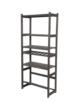 Holzregal Serie LSR ( 162,6 x70x33 cm) , 6 Böden (P4, W1, K1) /Kiefernholz gebeizt in GRAU