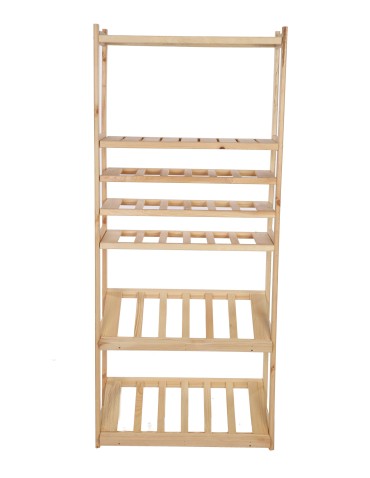 Holzregal Serie LSR ( 162,6 x70x33 cm) , 7 Böden (P2, W3, K2) /Kiefernholz UNBEHANDELT