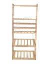 Holzregal Serie LSR ( 162,6 x70x33 cm) , 7 Böden (P2, W3, K2) /Kiefernholz UNBEHANDELT