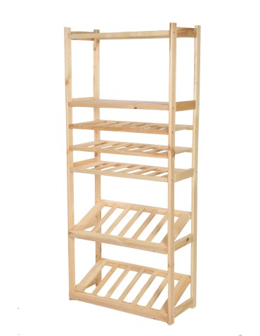 Holzregal Serie LSR ( 162,6 x70x33 cm) , 7 Böden (P2, W3, K2) /Kiefernholz UNBEHANDELT - produkt 2