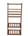 Holzregal Serie LSR ( 162,6 x70x33 cm) , 7 Böden (P2, W3, K2) /Kiefernholz gebeizt in BRAUN