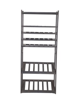 Holzregal Serie LSR ( 162,6 x70x33 cm) , 7 Böden (P2, W3, K2) /Kiefernholz gebeizt in GRAU - product 2