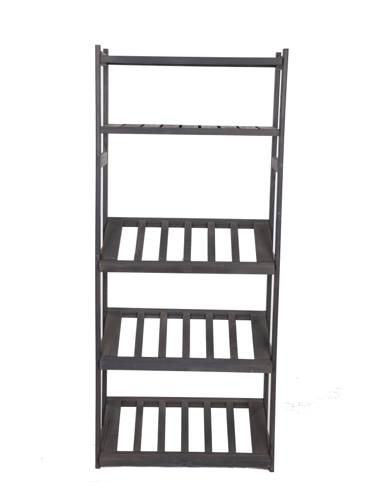 Serie LSR - Holzregal Serie LSR ( 162,6 x70x33 cm) , 5 Böden (P2, W0, K3) /Kiefernholz gebeizt in GRAU - product new.modo24.de 5