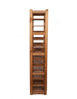 Holzregal Serie LSR ( 162,6 x70x33 cm) , 13 Böden (P0, W13, K0) /Kiefernholz gebeizt in BRAUN - product 2