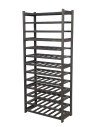 Holzregal Serie LSR ( 162,6 x70x33 cm) , 13 Böden (P0, W13, K0) /Kiefernholz gebeizt in GRAU