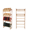 Holzregal Serie LSR ( 162,6 x70x33 cm) , 4 Böden (P0, W0, K4) /Kiefernholz UNBEHANDELT