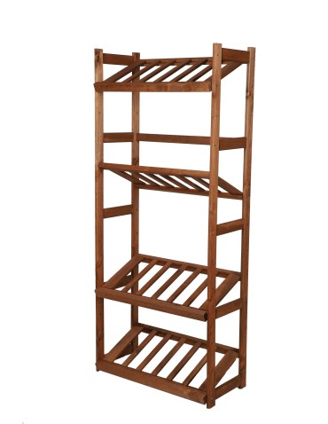 Holzregal Serie LSR ( 162,6 x70x33 cm) , 4 Böden (P0, W0, K4) /Kiefernholz gebeizt in BRAUN - produkt 2