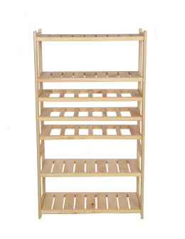 Holzregal Serie LSR ( 124,2 x70x33 cm) , 7 Böden (P4, W3, K0) /Kiefernholz UNBEHANDELT - product 2