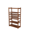 Holzregal Serie LSR ( 124,2 x70x33 cm) , 7 Böden (P4, W3, K0) /Kiefernholz gebeizt in BRAUN