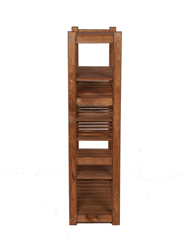 Serie LSR - Holzregal Serie LSR ( 124,2 x70x33 cm) , 7 Böden (P4, W3, K0) /Kiefernholz gebeizt in BRAUN - produkt 4