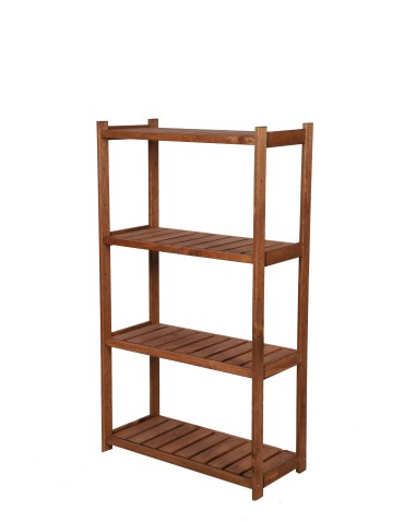 Holzregal Serie LSR ( 124,2 x70x33 cm) , 4 Böden (P4, W0, K0) /Kiefernholz gebeizt in BRAUN - product 2