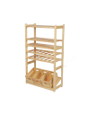 Holzregal Serie LSR ( 124,2 x70x33 cm) , 6 Böden (P3, W2, K1) /Kiefernholz UNBEHANDELT