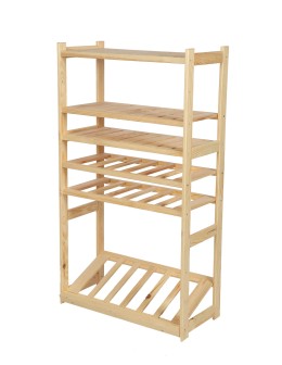 Holzregal Serie LSR ( 124,2 x70x33 cm) , 6 Böden (P3, W2, K1) /Kiefernholz UNBEHANDELT - product 2