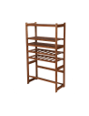 Holzregal Serie LSR ( 124,2 x70x33 cm) , 6 Böden (P3, W2, K1) /Kiefernholz gebeizt in BRAUN
