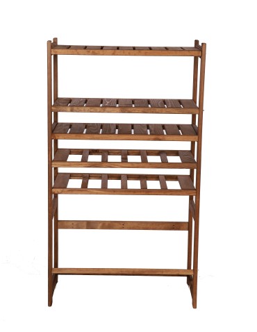 Holzregal Serie LSR ( 124,2 x70x33 cm) , 6 Böden (P3, W2, K1) /Kiefernholz gebeizt in BRAUN - produkt 2
