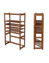 Holzregal Serie LSR ( 124,2 x70x33 cm) , 6 Böden (P2, W3, K1) /Kiefernholz gebeizt in BRAUN