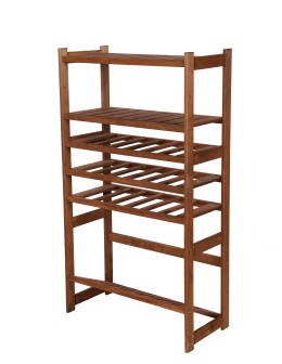 Holzregal Serie LSR ( 124,2 x70x33 cm) , 6 Böden (P2, W3, K1) /Kiefernholz gebeizt in BRAUN - product 2