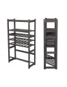 Holzregal Serie LSR ( 124,2 x70x33 cm) , 6 Böden (P2, W3, K1) /Kiefernholz gebeizt in GRAU