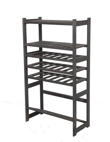 Holzregal Serie LSR ( 124,2 x70x33 cm) , 6 Böden (P2, W3, K1) /Kiefernholz gebeizt in GRAU - produkt 2