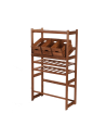 Holzregal Serie LSR ( 124,2 x70x33 cm) , 5 Böden (P1, W2, K2) /Kiefernholz gebeizt in BRAUN