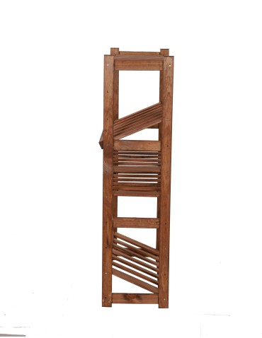 Holzregal Serie LSR ( 124,2 x70x33 cm) , 5 Böden (P1, W2, K2) /Kiefernholz gebeizt in BRAUN - produkt 2